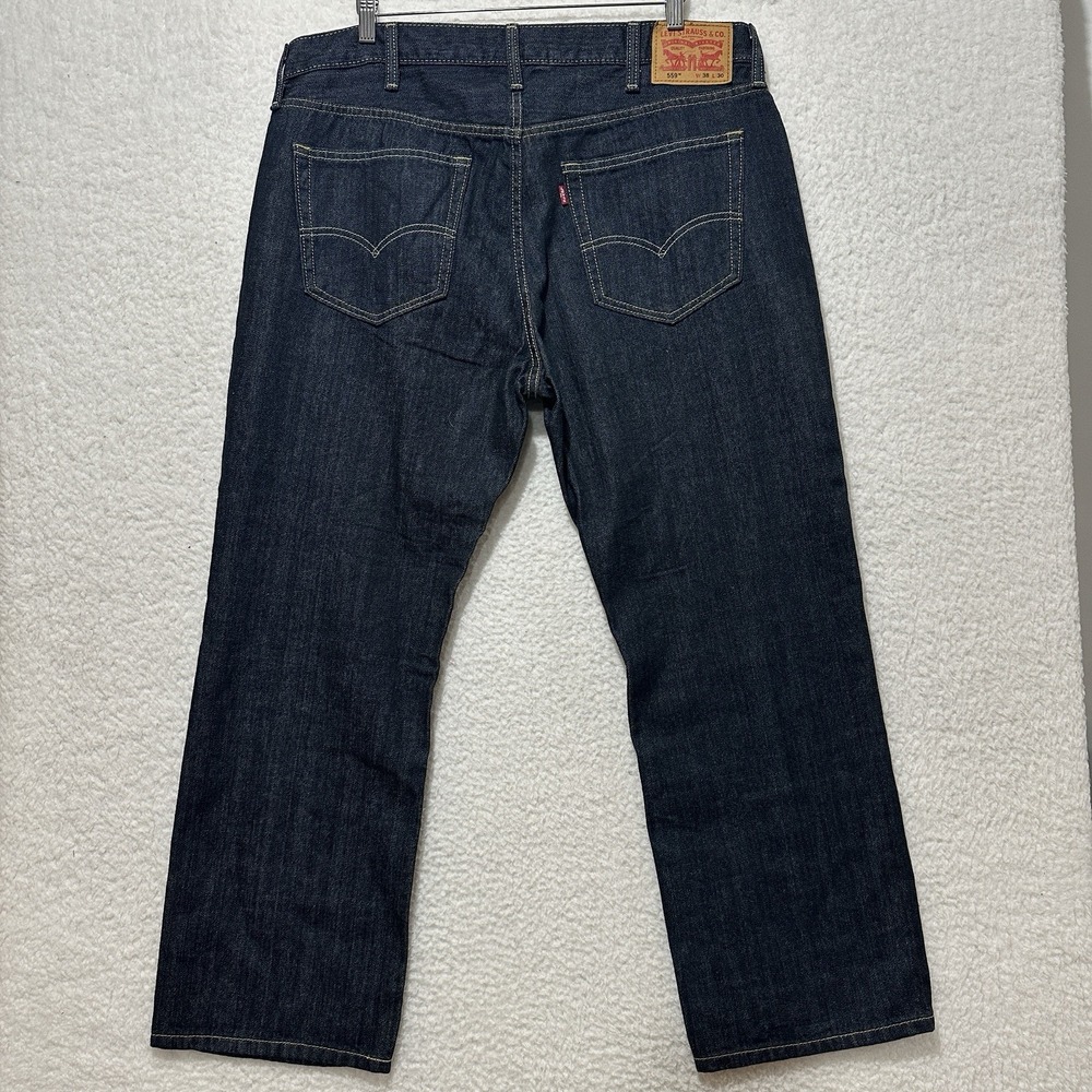Levi's 559 Relaxed Straight‎ Fit  Jeans Men's Black Denim Actual Size 38 X 28.5